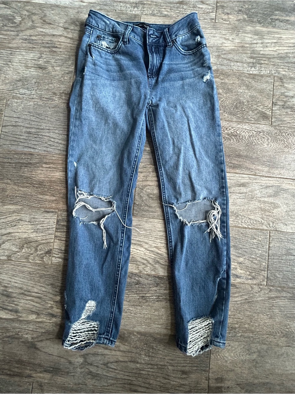 Sincerely Jules Women's Distressed Dark Blue Skinny Jeans